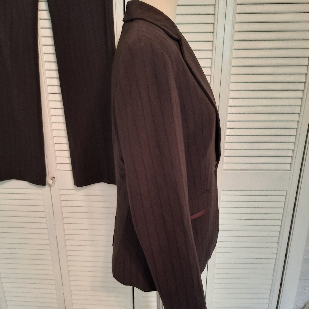 Herve leger Paris pinstripe graffiti pant suit sz 2 8 *W - Picture 6 of 9